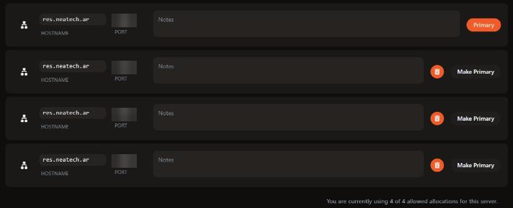 Network con todas las asignaciones del plan usadas: no aparece Create Allocation